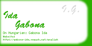 ida gabona business card